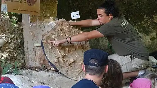 Visite guidée du gisement.