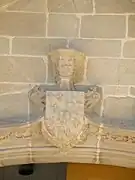 Les armes de Guy XV de Laval.