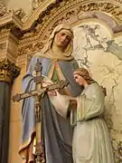 Détail statue ; Chapelle Sainte-Anne.