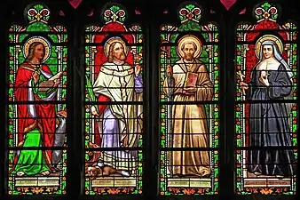 Saint Jean, saint Benigne, saint Bernard et sainte Jeanne de Chantal.