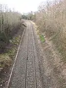 Vue de la partie bourbonnaise (voie unique).