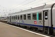 Voiture-vélo de l'Interloire vue en gare de Nantes à l'été 2011