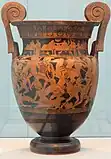 Cratère à volutes. Bataille des Amazones. Peintre de Bologne, 450 AEC