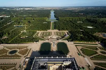 Vue aérienne du domaine de Versailles