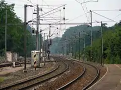 Gare de Franois Vue sur la bifurcation