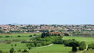 Vue générale de Vendres.