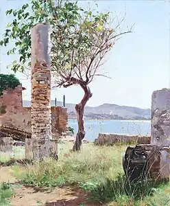 Vue vers Saint-Cyr-sur mer, 1906, coll. particulière
