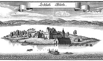 Château Wörth sur l'île de Mausinsel&nbsp;(en).