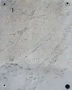 Plaque commémorative, croix du Bas-Briacé, le Landreau.