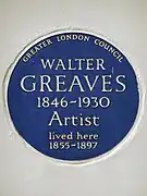 Plaque de Walter Greaves (en).