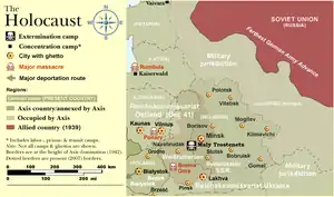 L'Holocauste dans le Reichskommissariat Ostland (comprenant une carte de la Lituanie)