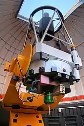 Intérieur du dôme de l'observatoire sud de Varsovie