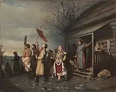 La Procession de Pâques au village par Perov (1861).
