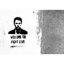 Graffiti d'un homme.