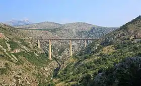 Le viaduc de Mala-Rijeka (XXe&nbsp;siècle, Monténégro).