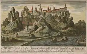 La forteresse sur une gravure de la fin du XVIIIe&nbsp;siècle