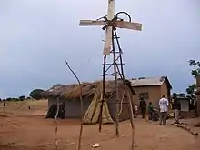 photographie d'une éolienne artisanale