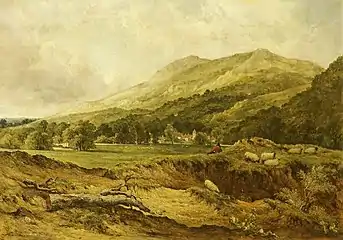 Vue de Radnorshire, date inconnue (1821-1861 ?), huile sur toile, 53,4&nbsp;×&nbsp;76,2&nbsp;cm, collection Tyntesfield House&nbsp;(en),  Angleterre, propriété de la National Trust.