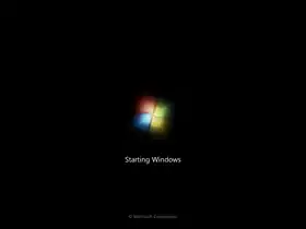 Écran de démarrage de Windows 7