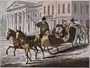 Winter Scene in Philadelphia—The Bank of the United States in the Background