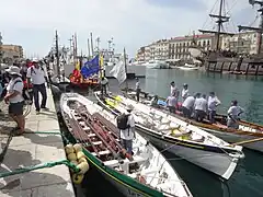 Les yoles de Bantry à Escale à Sète 2022.