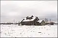 Une ferme de Zemīte en hiver.