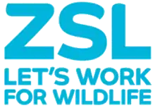 Logo : sigle ZSL et slogan « Let's work for wildlife ».