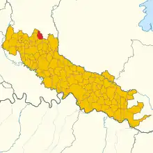 Localisation de Camisano