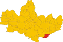 Localisation de Caponago