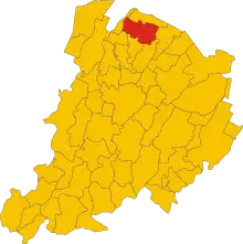 Localisation de San Pietro in Casale