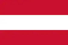 Drapeau de l'Autriche.
