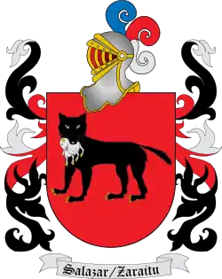 Blason de la vallée de Salazar.