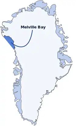 Île de Kiatassuaq, dans le sud de la baie.