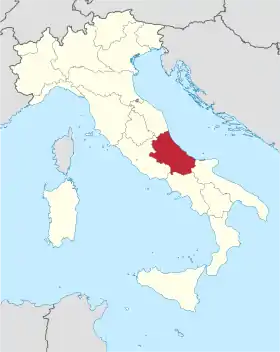 Localisation de Abruzzes et Molise