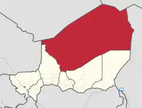 Localisation de Région d'Agadez