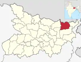 Localisation de District d'Arariaअररिया जिला