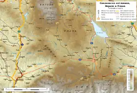 Carte topographique de la Vérila.