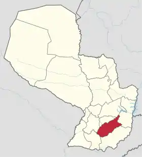 Localisation de Département de Caazapá