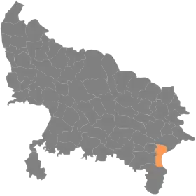 Localisation de District de Chandauliवाराणसी ज़िला
