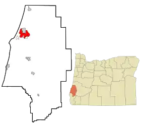 Localisation de Coos Bay