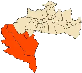 Localisation de Daïra de Sidi Khaled