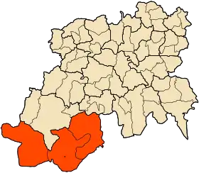 Localisation de Daïra de Chahbounia