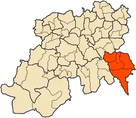 Localisation de Daïra de Chellalat El Adhaoura