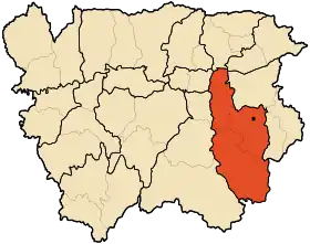 Localisation de Daïra d'Aïn Lechiekh