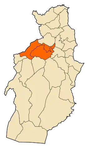 Localisation de Daïra de Bir Mokkadem