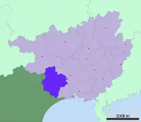 Localisation de Chongzuo