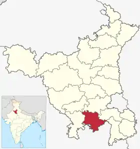 Localisation de District de Rewariरेवाड़ी ज़िला