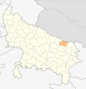 Localisation de District deSidhartha Nagar सिद्धार्थनगर ज़िला