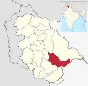 Localisation de District de Dodaضلع ڈوڈہ