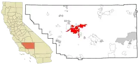 Localisation de Bakersfield